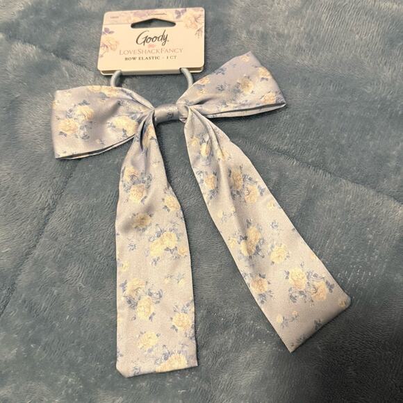 Goody x LoveShackFancy Ruffle Bow Hair Ponytail Everblooming Rosettes Blue main image 4